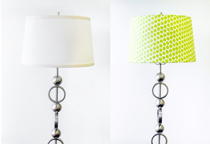 Before and After DIY Lampshade